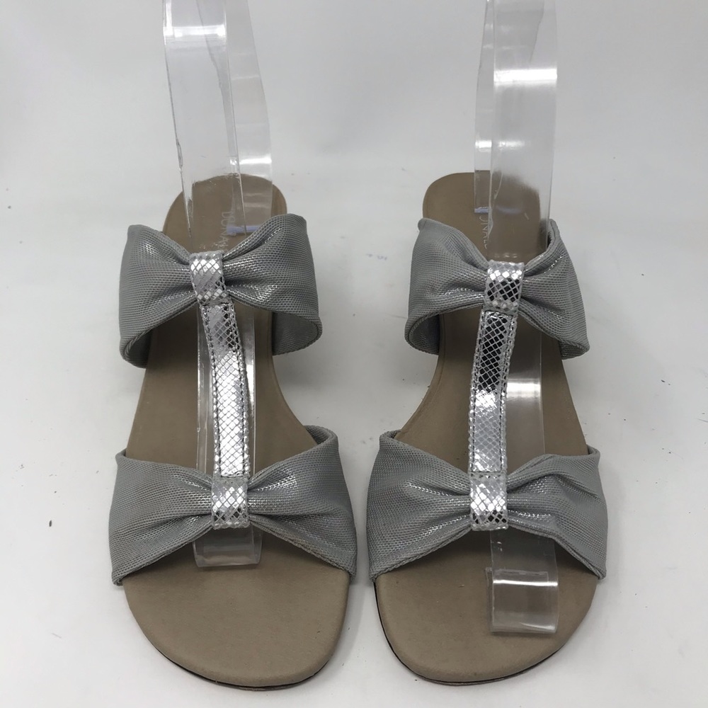Donald J Pliner Randi Sandals Silver Metallic Heel - Picture 2 of 8